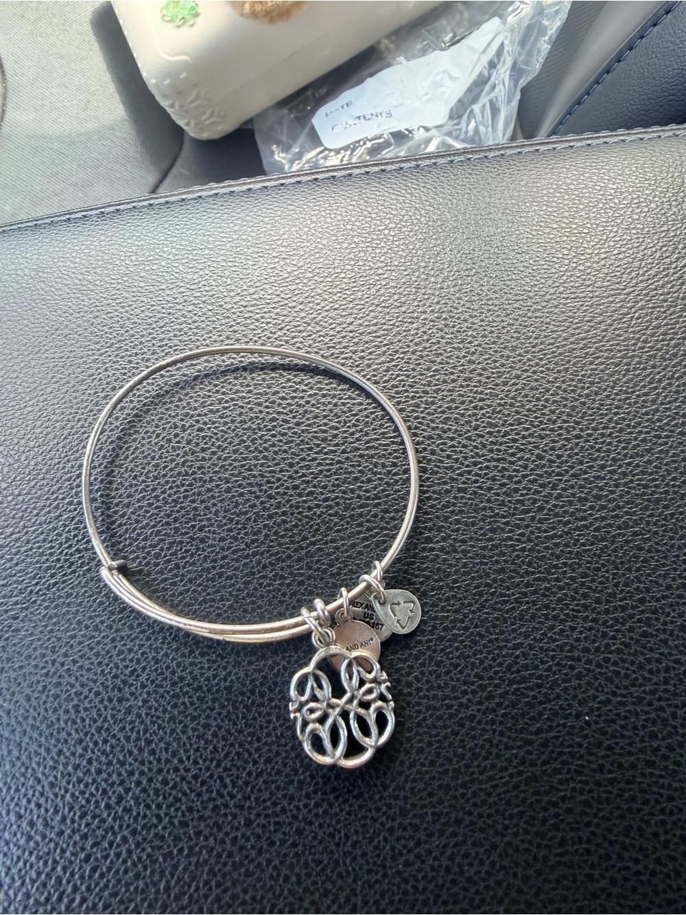 Alex and Ani Mixed Metal Charm Bangle Set in Silver and Rose-Gold Tones - Picture 6 of 11